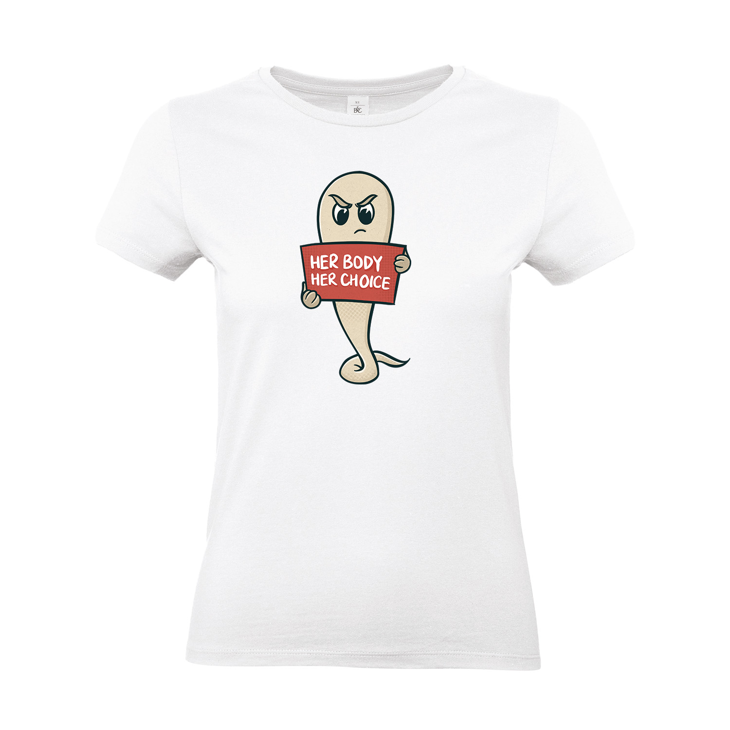 T-Shirt tailliert »Her body her choice«           