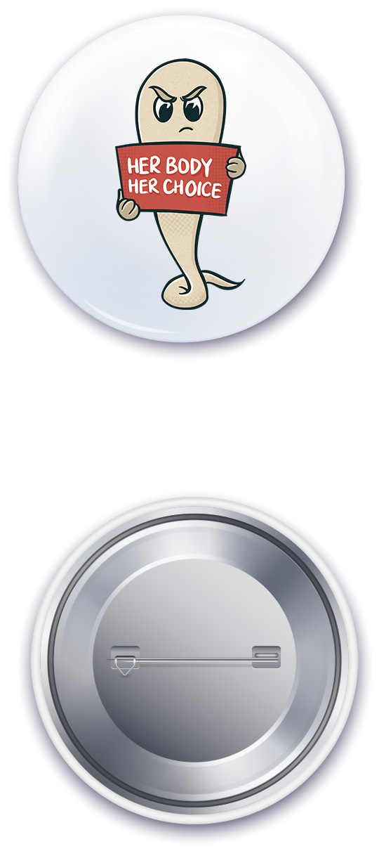 Button Her body her choice (32mm)