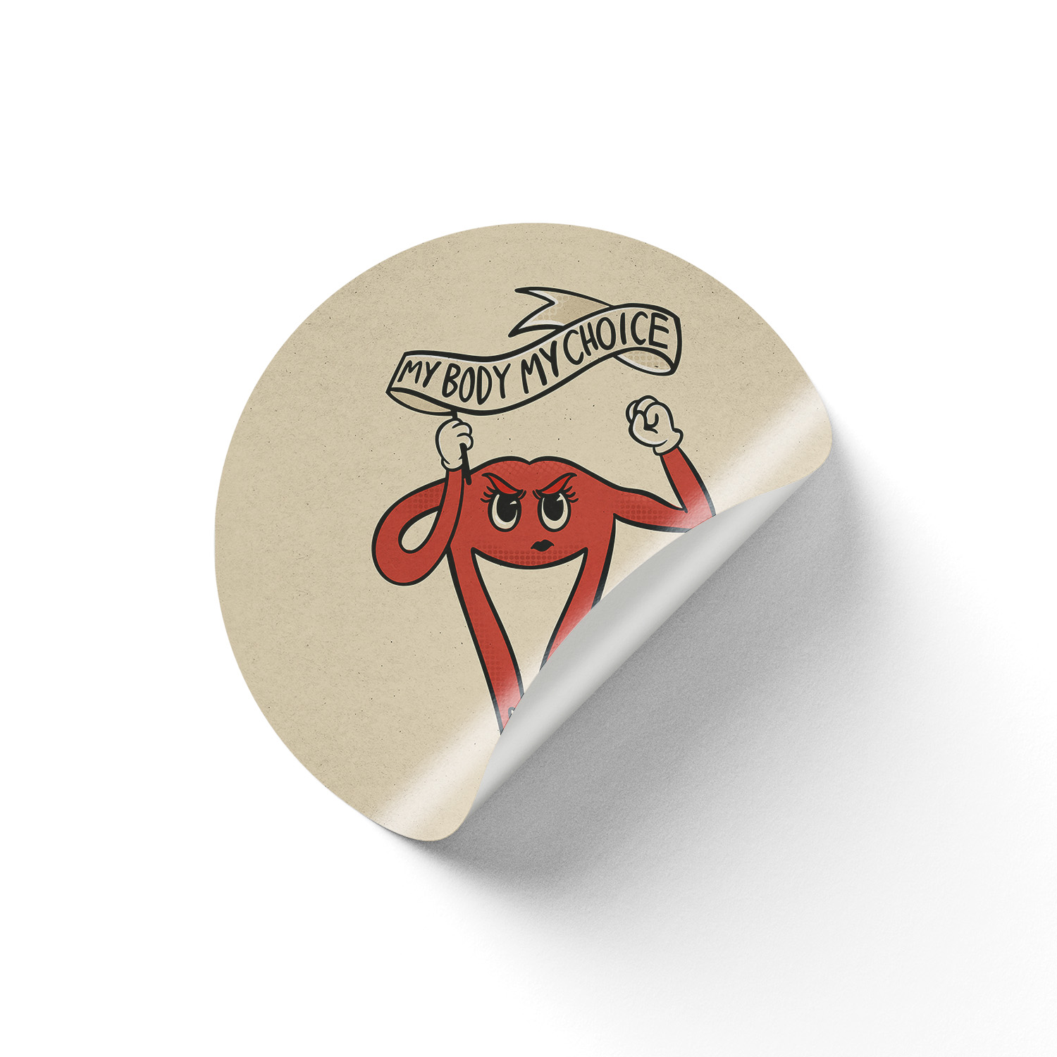 Aufkleber » My body my choice « (Ø 9,5 cm)     
