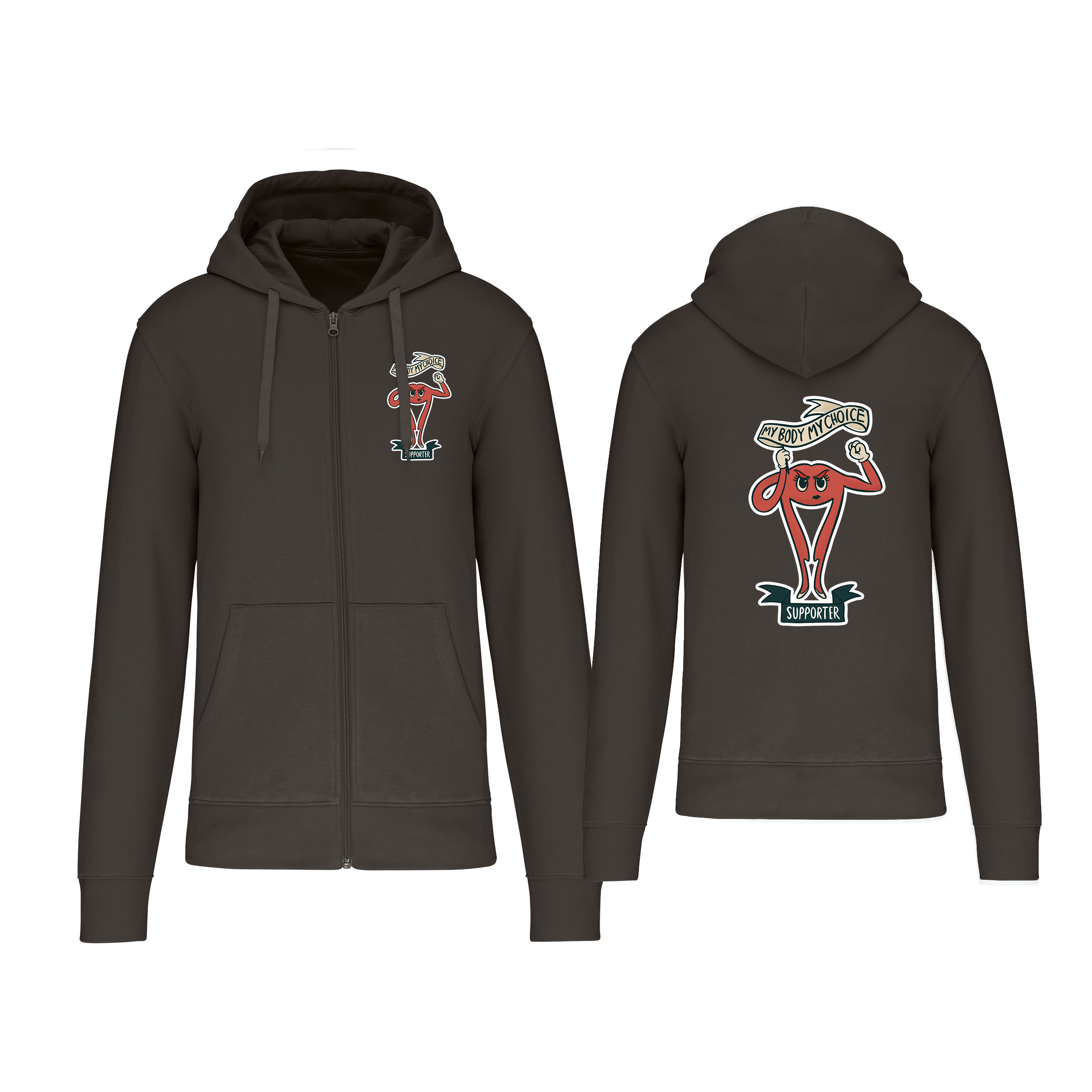 Zipper »My body my choice«   