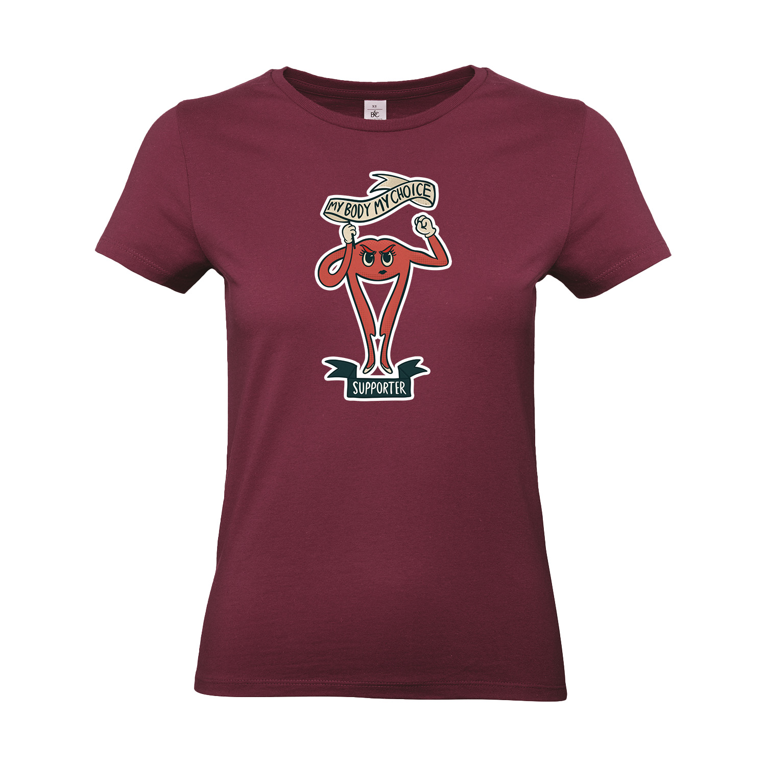 T-Shirt tailliert »My body my choice«          