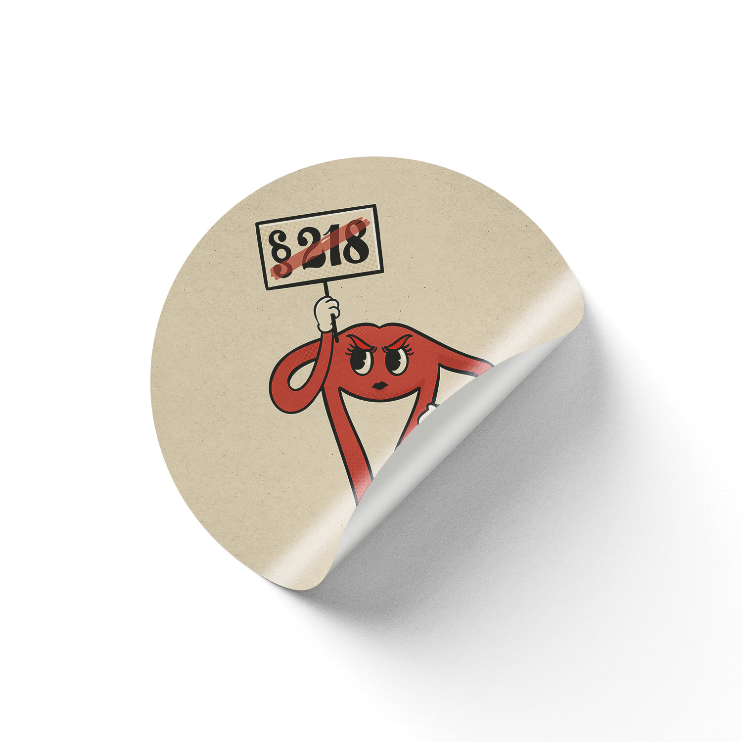 Aufkleber »§218 Verbot« (Ø 9,5 cm)  