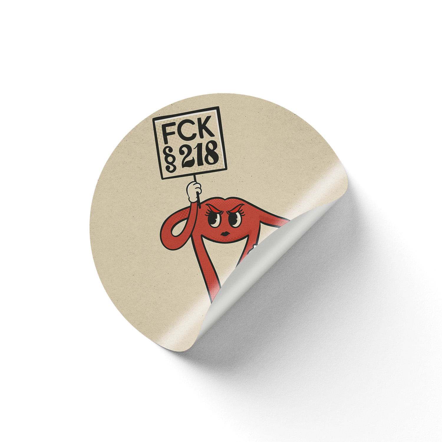 Aufkleber » FCK §218 « (Ø 9,5 cm)    